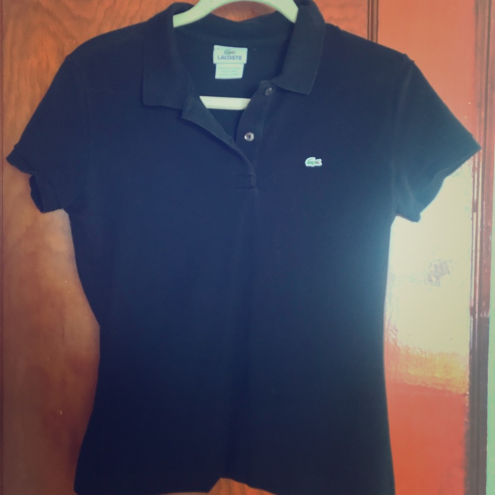 Lacoste Black Womans Polo